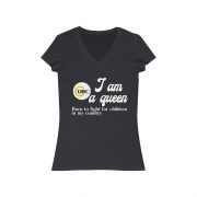 T-shirt à col en V à manches courtes [ Queens ]