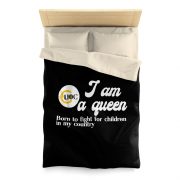 Housse de couette en microfibre [ Queens | Black ]