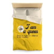 Housse de couette en microfibre [ Queens | Yellow ]