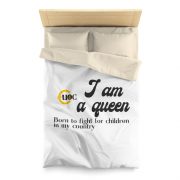 Housse de couette en microfibre [ Queens | White ]