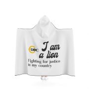 Couverture à capuche [ Lions - White ]