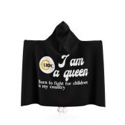 Couverture à capuche [ Queens | Black ]