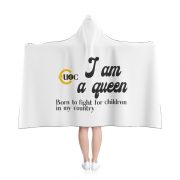 Couverture à capuche [ Queens | White ]