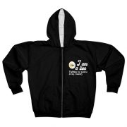 Sweat à capuche zippé [ Lions | Noir ]