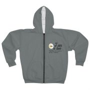 Sweat à capuche zippé [ Lions | Gris ]